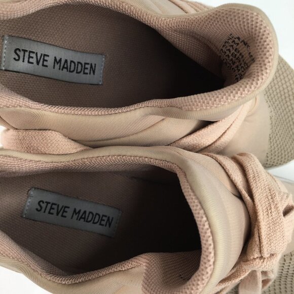 Steve Madden Lancer Pull on Sneaker Peach Tan  Size 7M - Picture 7 of 11